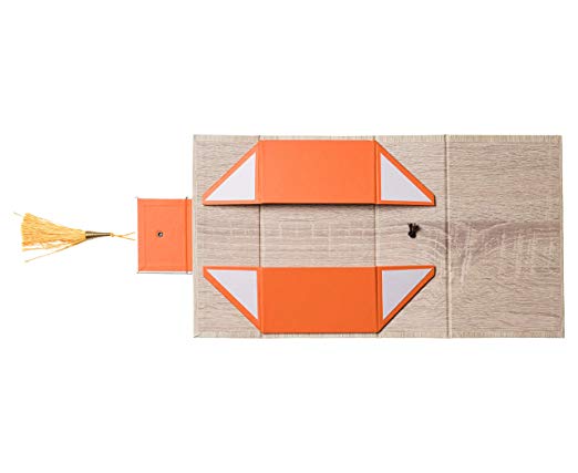 Orange Gift Box With Tassel 4 Pack 7"X4"X 2.5
