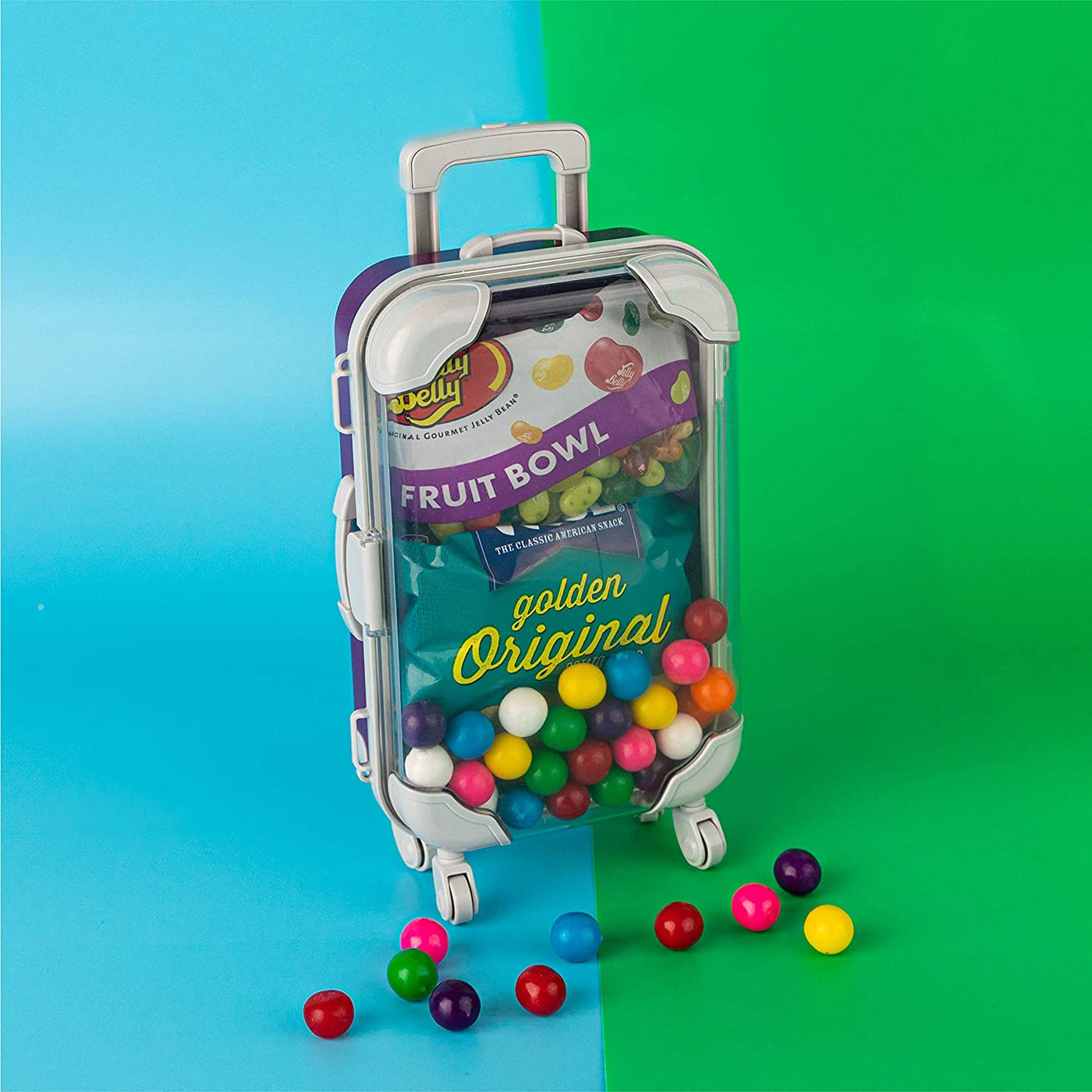 Blue Plastic Suitcase Candy Box 3 Pack 7.5"x5"x2.5"