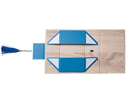 Blue Gift Box With Tassel 4 Pack 7X4X2.5