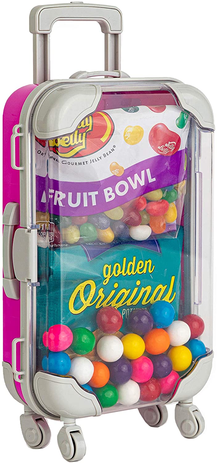 Blue Plastic Suitcase Candy Box 3 Pack 7.5"x5"x2.5"