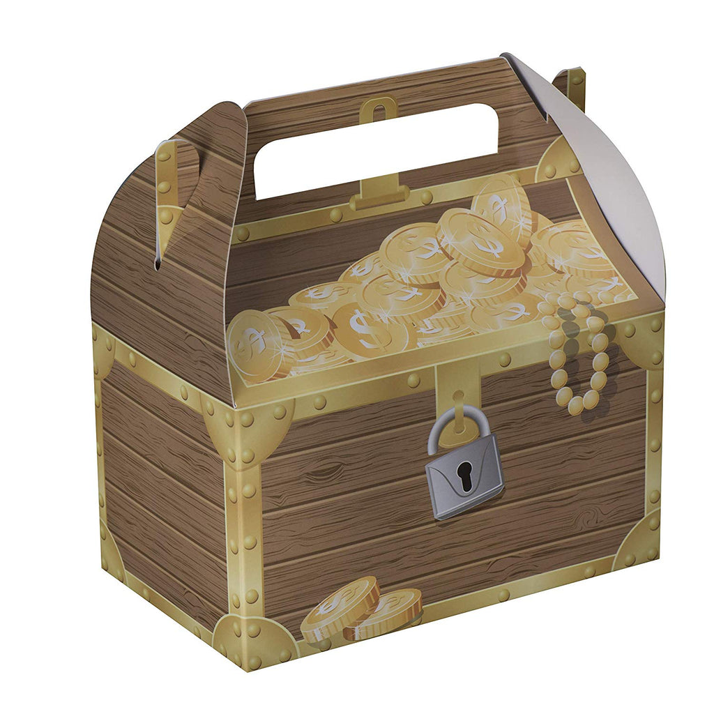 Pirate Paper Treat Boxes 10 Pack 6.25" X 3.75" X 3.5"