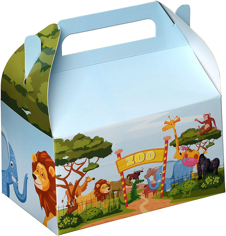 Paper Treat Boxes Zoo 6.25x3.75x3.5 Inches (10 Pack)