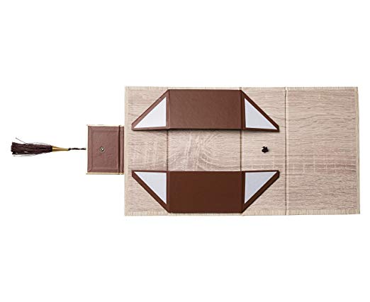 Gift Box With Tassel 4 Pack 7X4X 2.5 Brown
