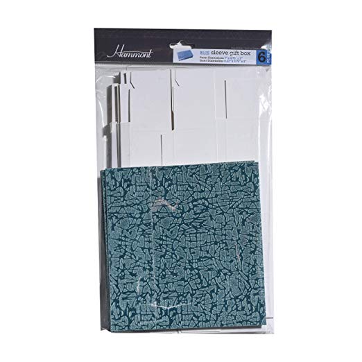 Blue Sleeve Diy Sliding Kraft Paper Box 6 Pack 7 X 4.75 X 2