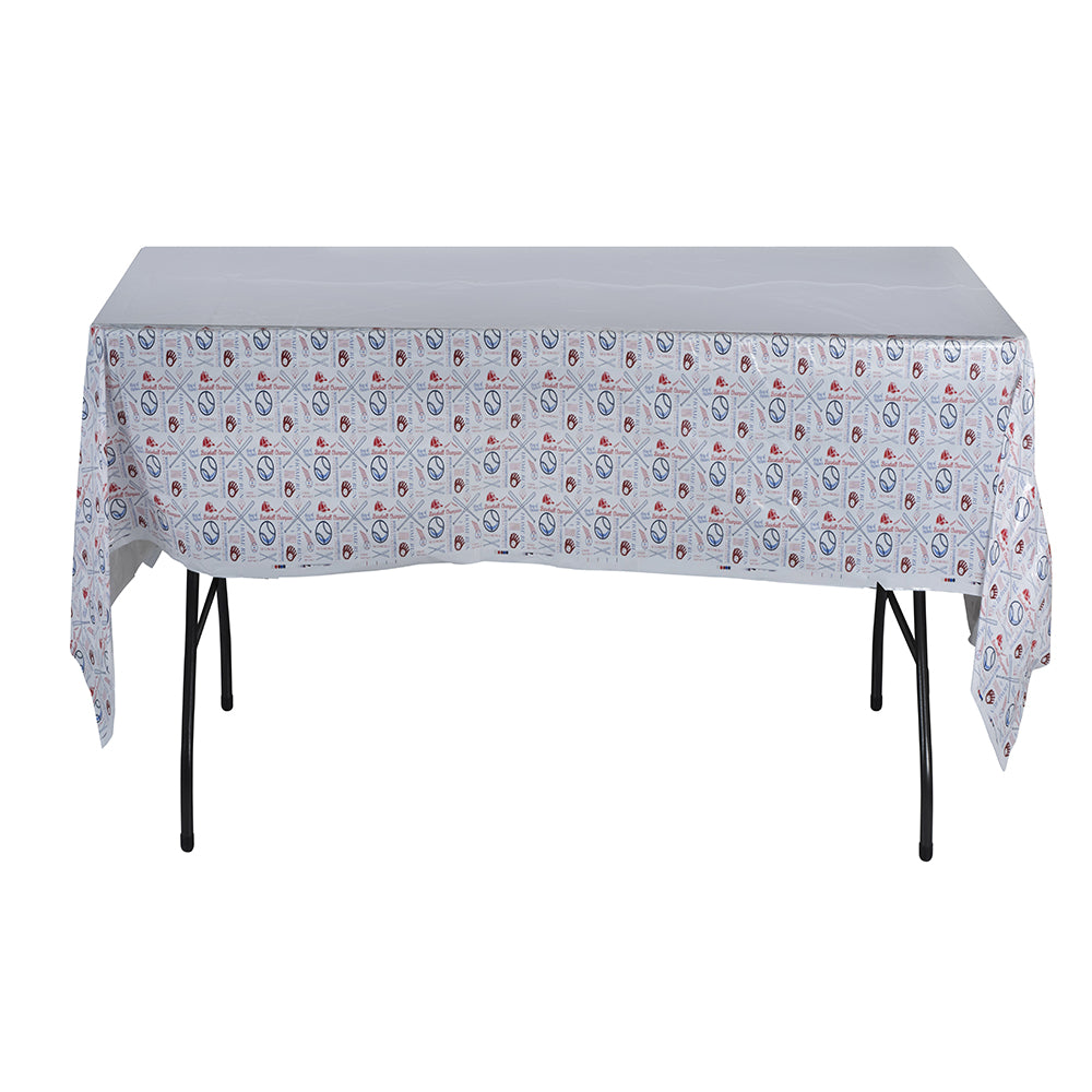 Baseball Themed Pattern Table Cloth  4 Pack