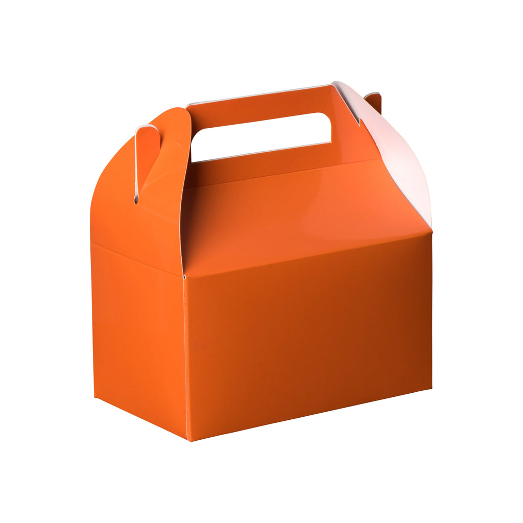 Party Favors Paper Orange Treat Boxes 10 Pack 6.25" X 3.75" X 3.5"