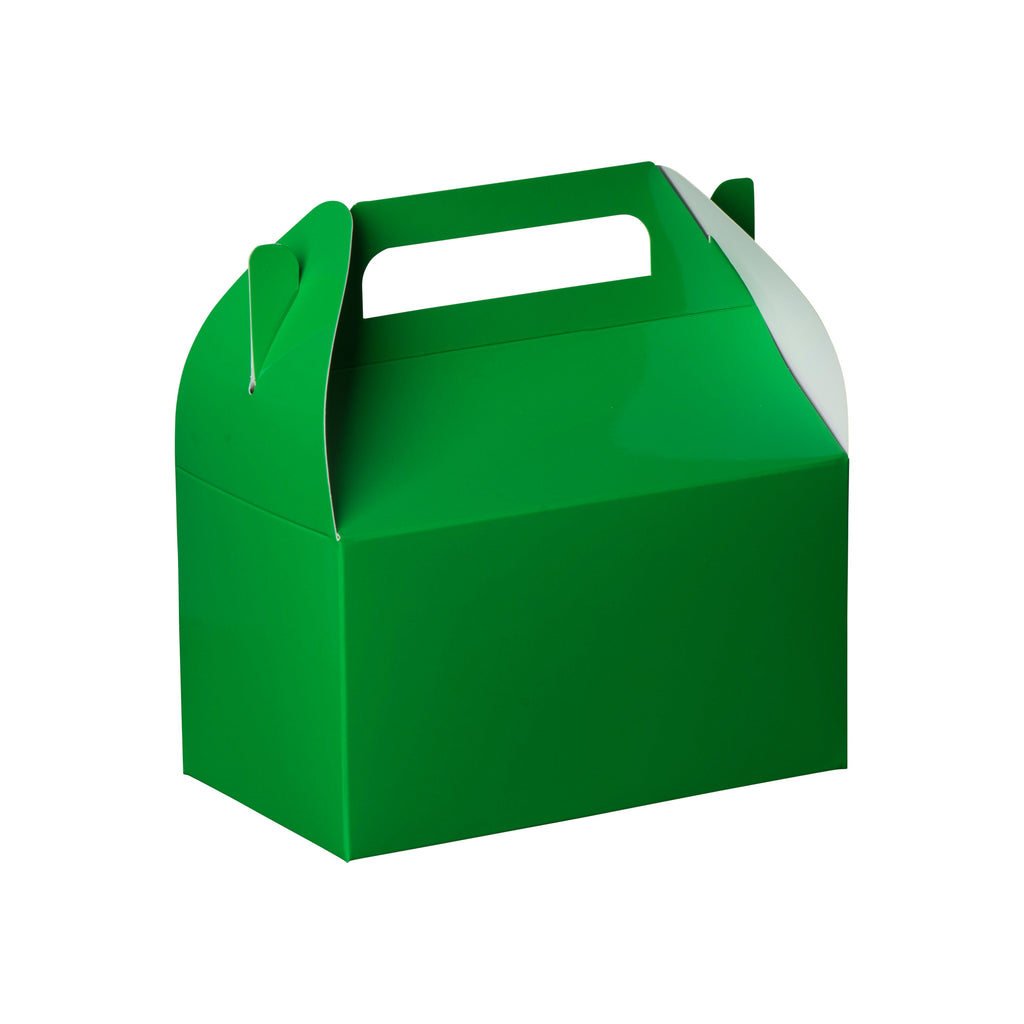 Party Favors Paper Green Treat Boxes 10 Pack 6.25" X 3.75" X 3.5"
