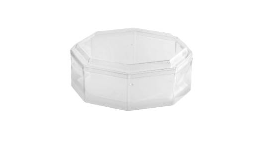 Clear Acrylic Boxes 5.25"X2" Octagonal 6 Pack
