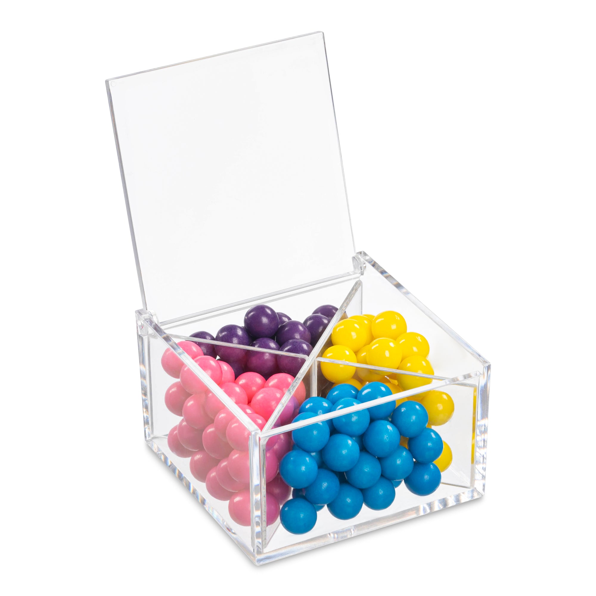Clear Acrylic Boxes 4 sections