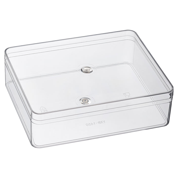 Clear Acrylic Boxes 6.34 x 5.1 x 1.89 Inches (Pack of 8)