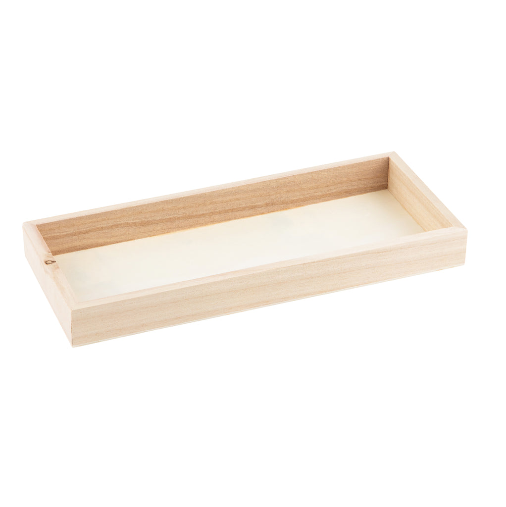 Bamboo Kitchen Serving Tray 10x4x1 Inches  Eco Friendly Wooden Serving Trays for Meat, Vegetables, Cheese and Charcuterie Board 4 pack