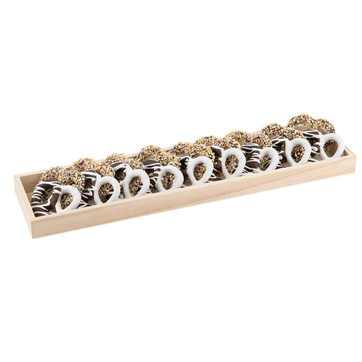 Bamboo Kitchen Serving Tray 17x4x1 Inches  Eco Friendly Wooden Serving Trays Cheese and Charcuterie Board  4 Pack