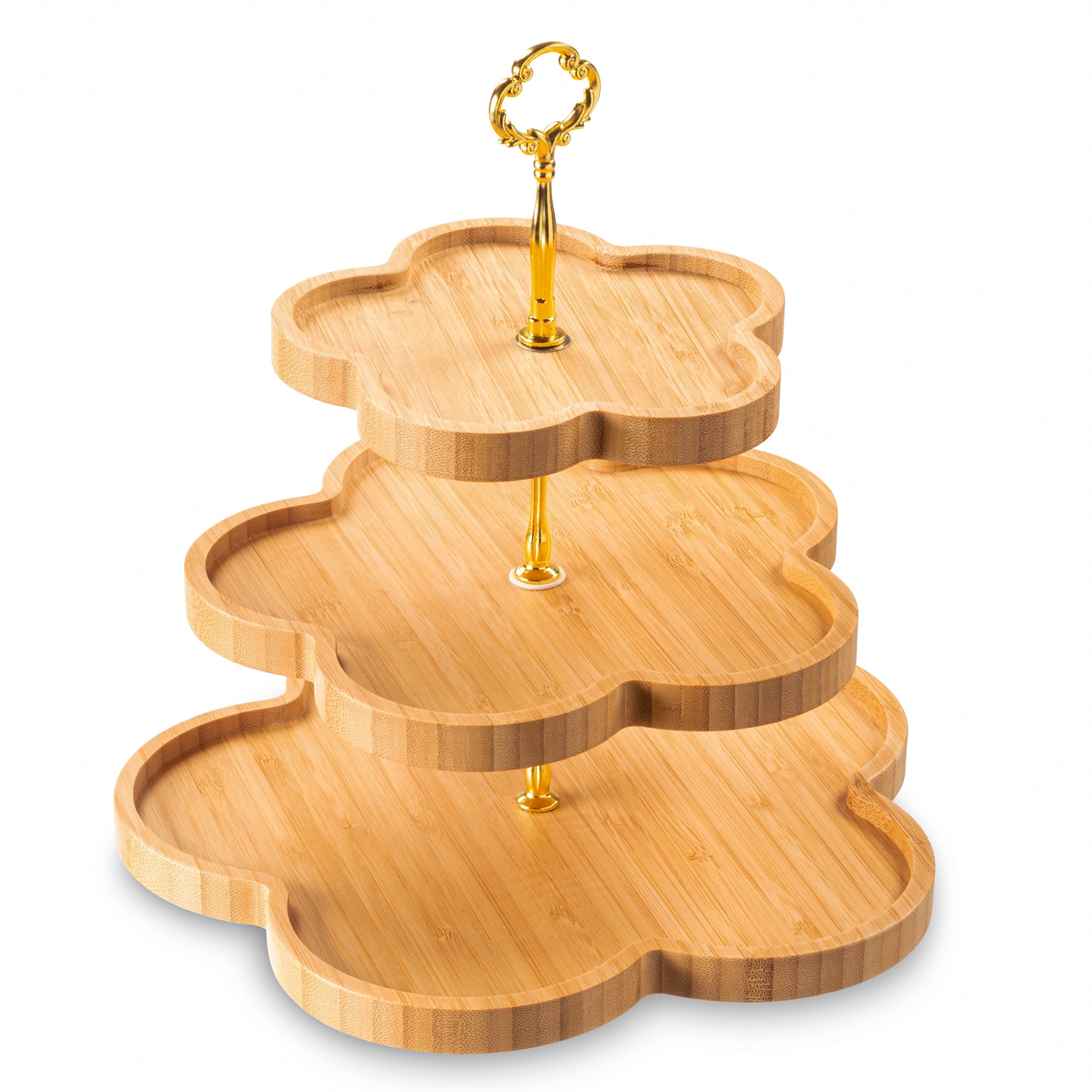 Tierd Wooden Decorative Serving Stand