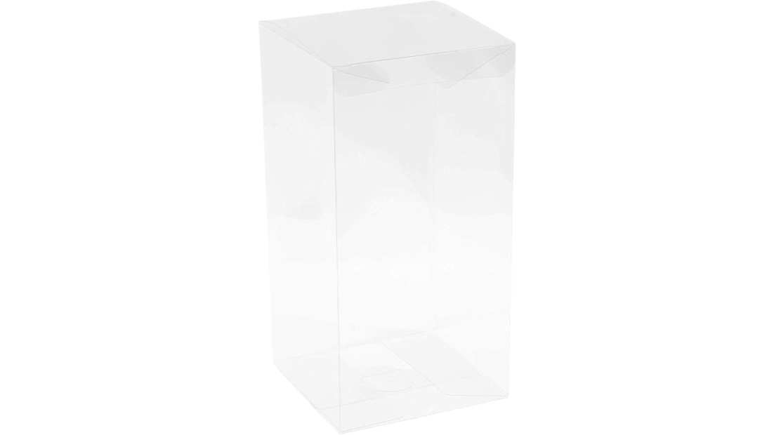 Clear Soft Tall Gift Boxes 4"X4"X8" 8 Pack