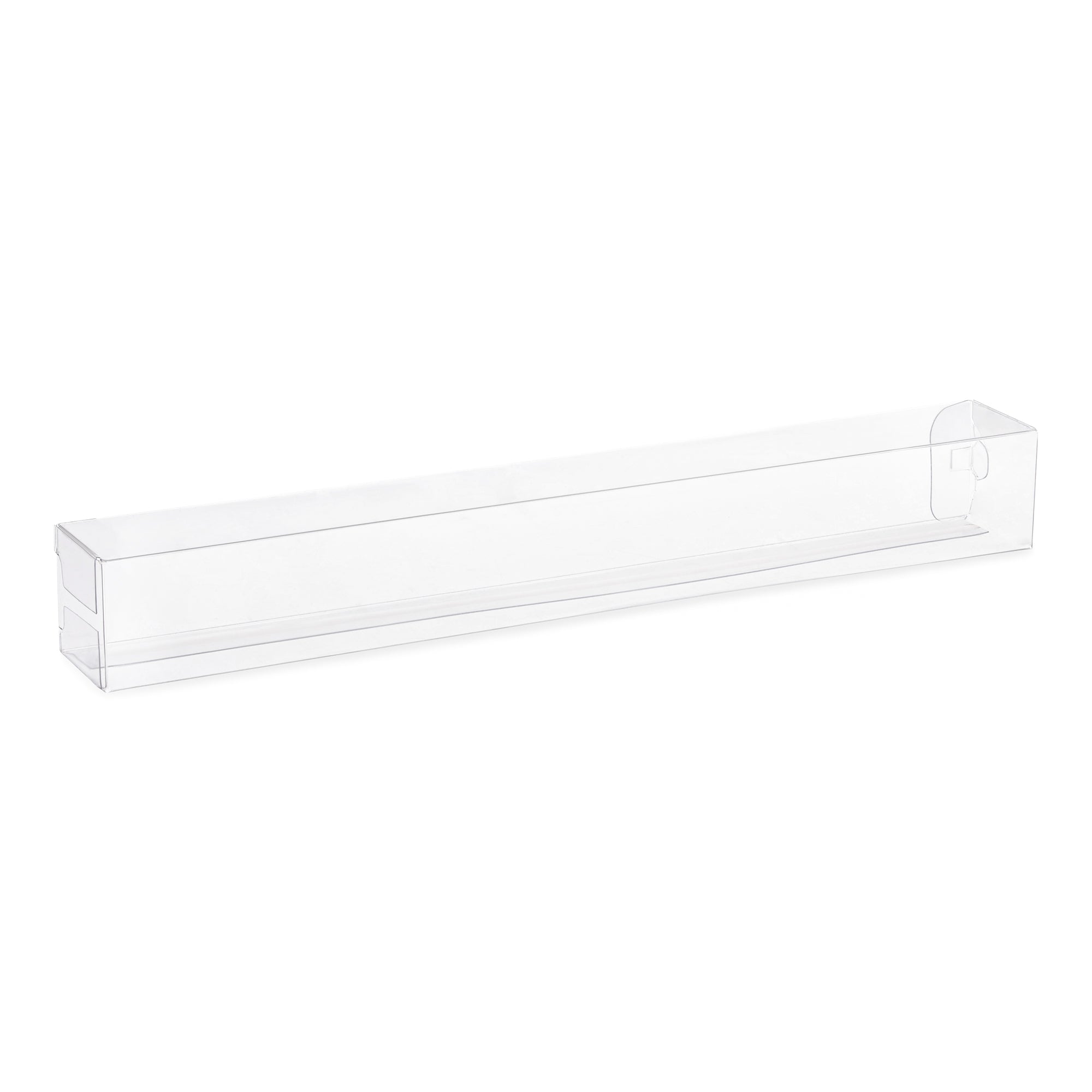 Clear long narrow gift box  1" x 1" x 8"