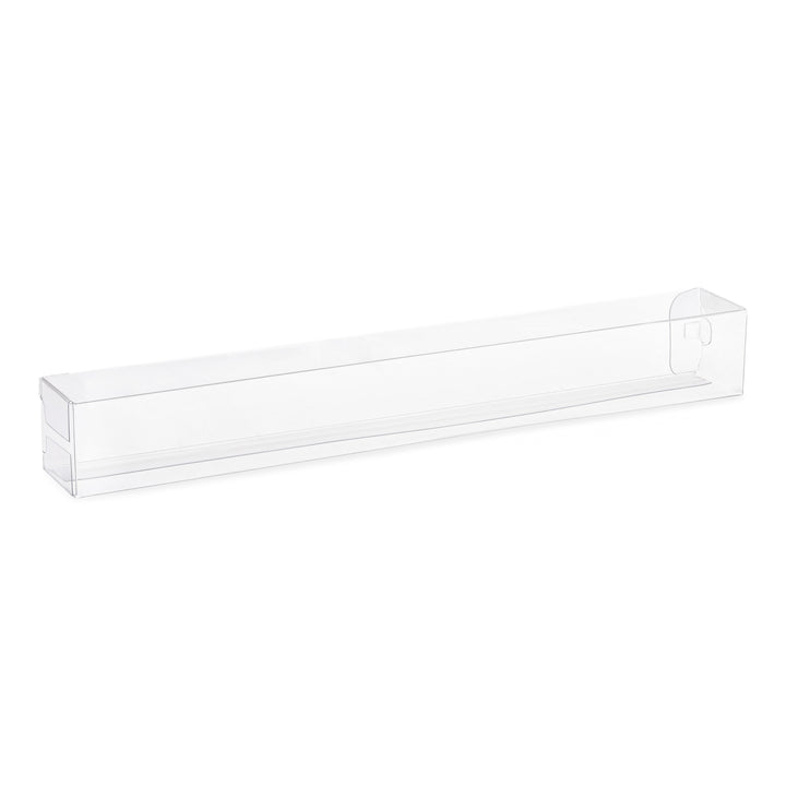 Clear long narrow gift box  1" x 1" x 8"