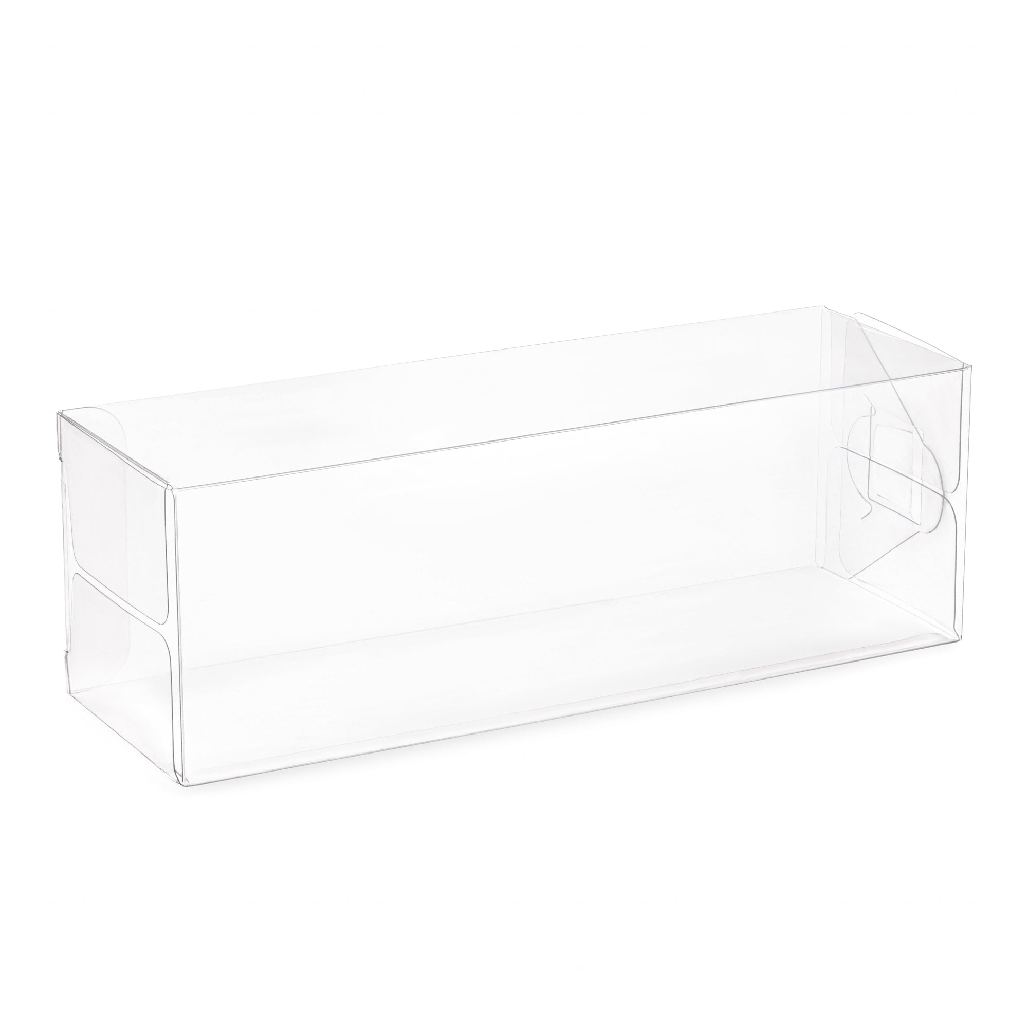 Clear PET Plastic Storage Boxes 2" x 2" x 6" (18 Pack)