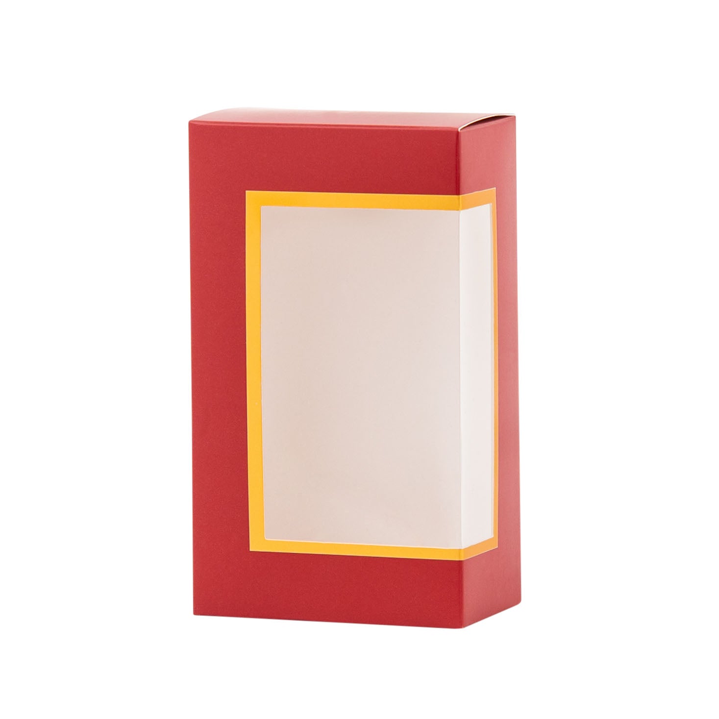 Maroon Decorative Pastry Boxes with Window 3.5 x 2 x 6 inch Treat Boxes 6 pack