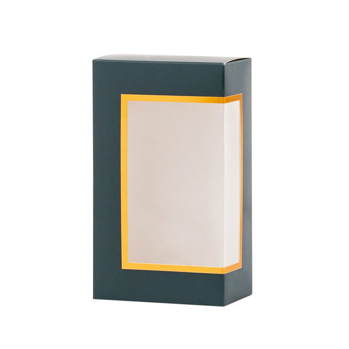 Navy Decorative Pastry Boxes with Window 3.5 x 2 x 6 inch Treat Boxes 6 pack