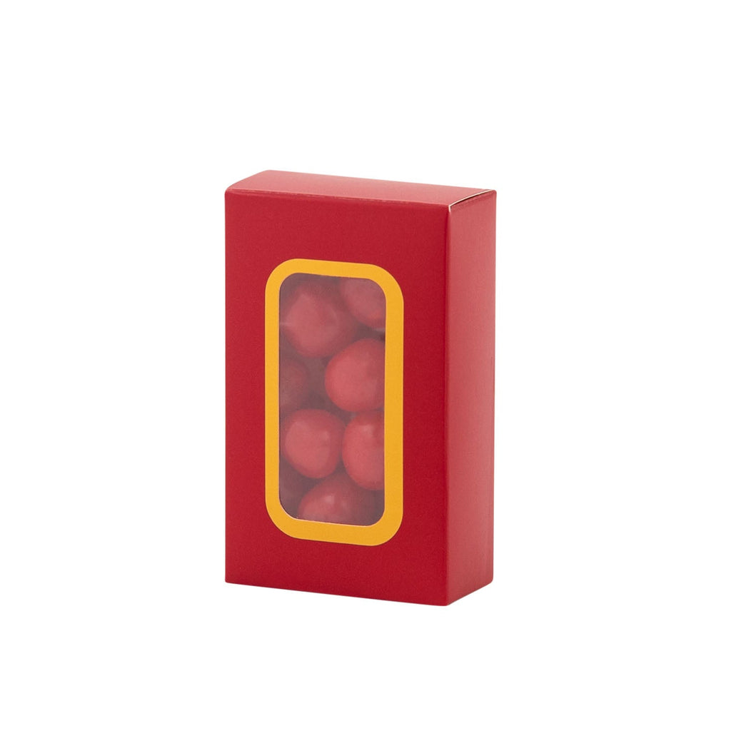 Maroon Party Favor Boxes Decorative Pastry Boxes with Window 2.25x1.125x3.75 Inch Treat Boxes 12 pack