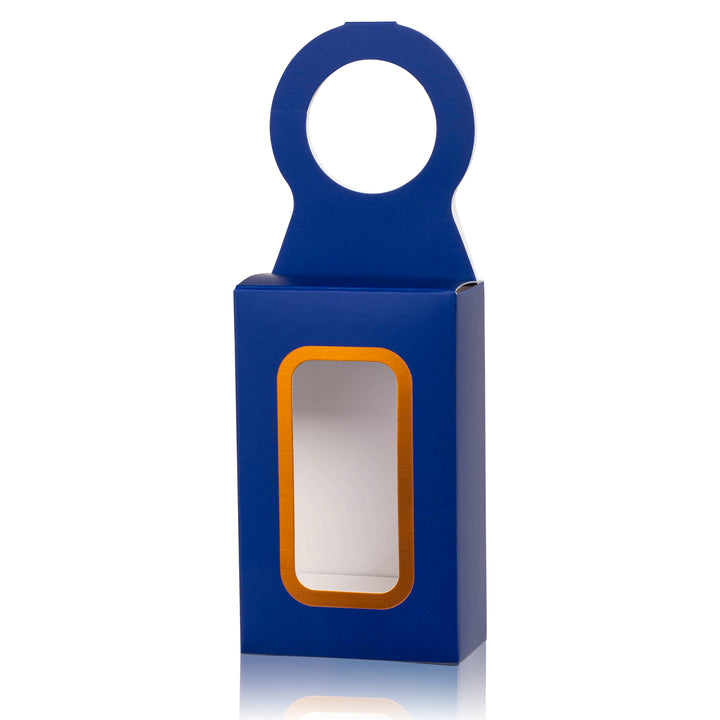 Wine bottle hanger box with window  Bartenura Blue - (12 pack)