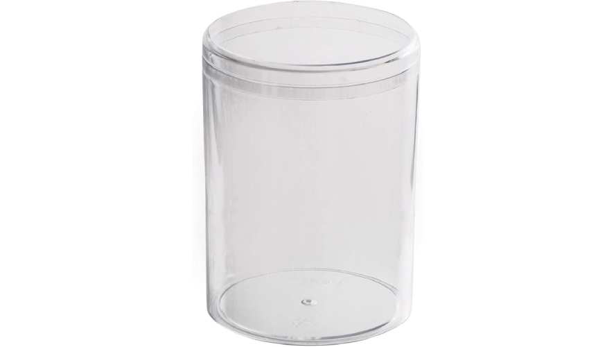 Clear Acrylic Boxes Round 2.25"X3.5" 12 Pack