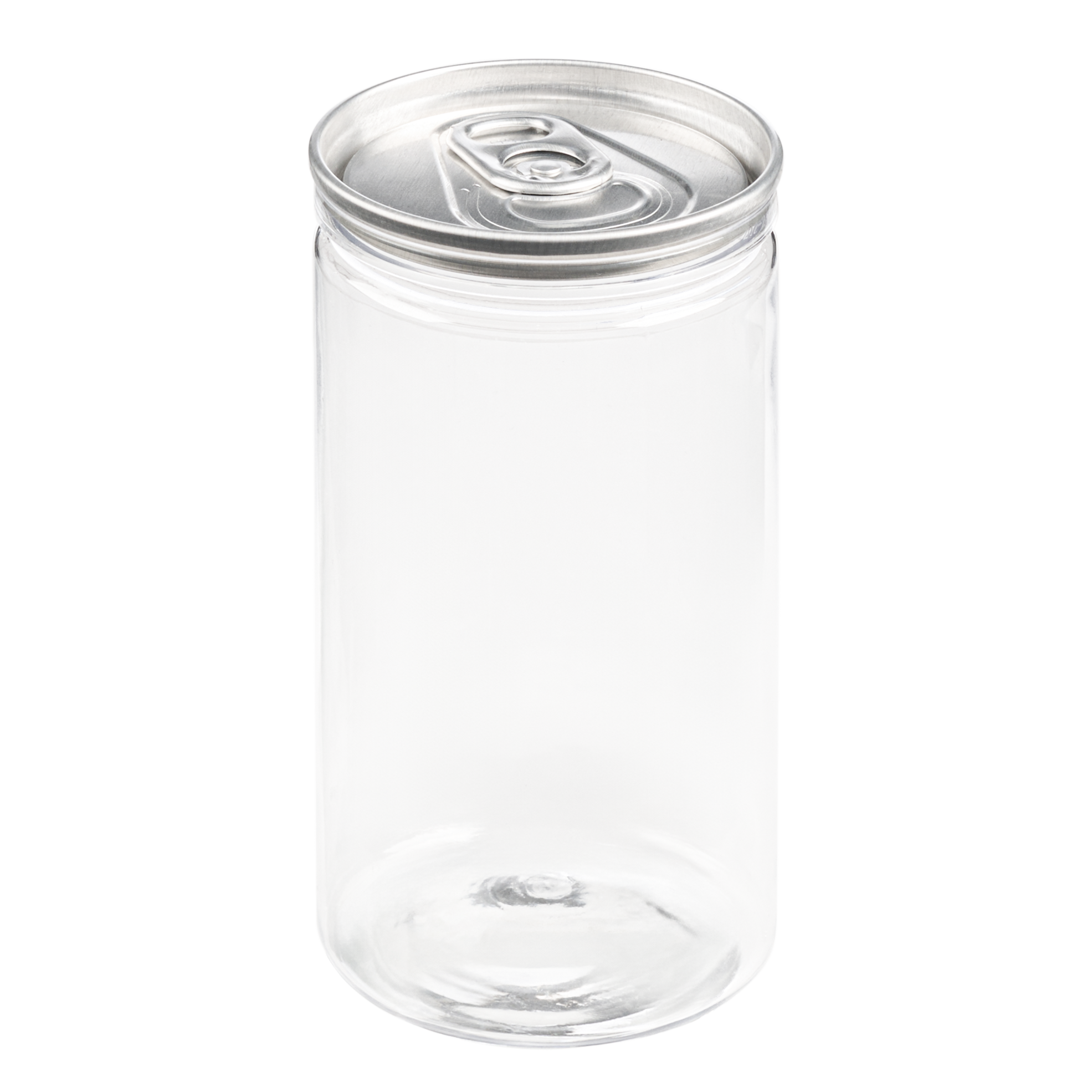 6 OZ Clear PET Can With Lid of Your Choice
