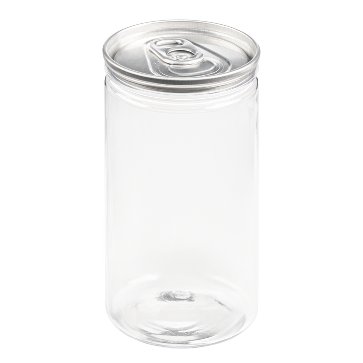 6 OZ Clear PET Can With Lid of Your Choice