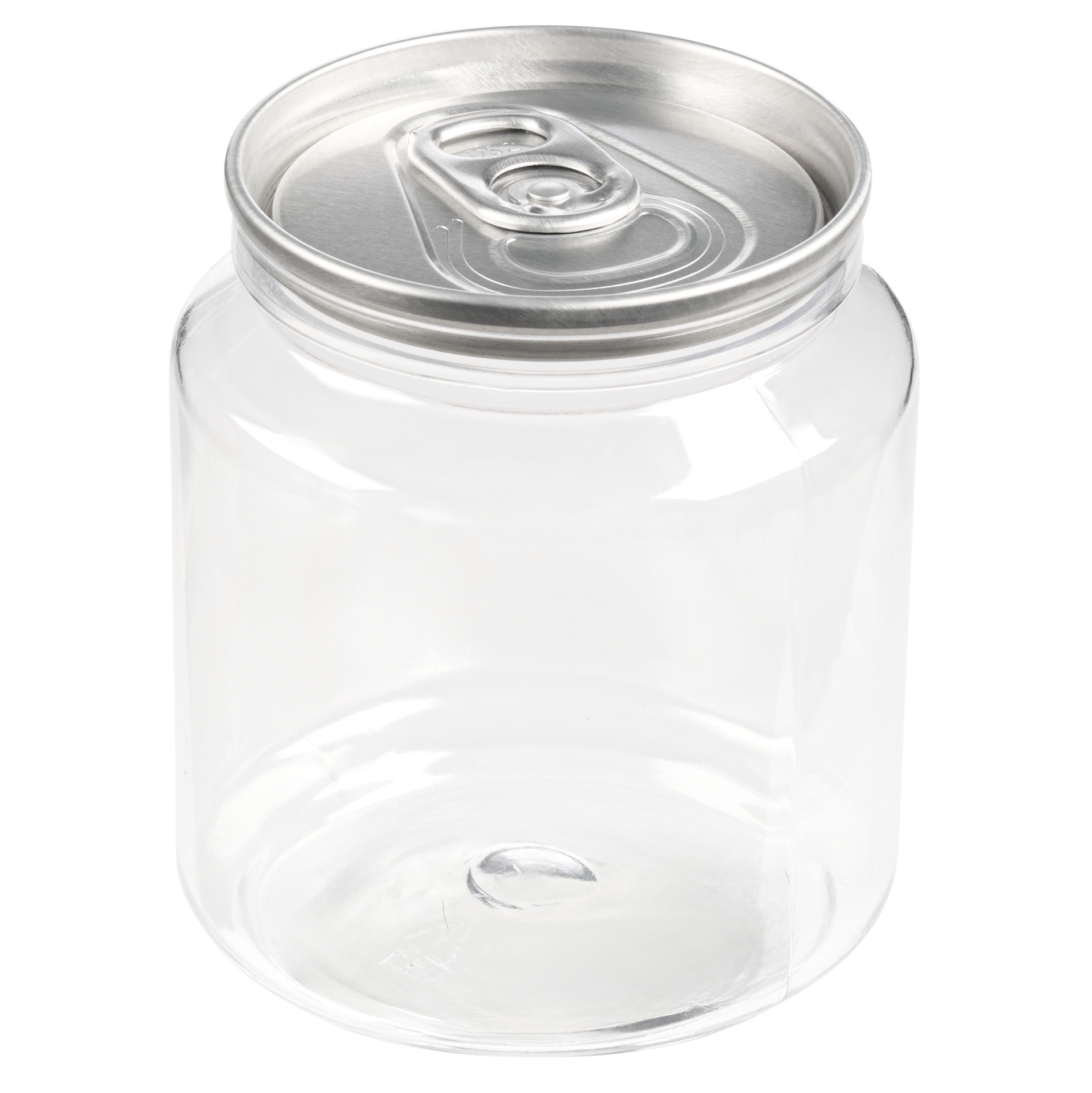 6 OZ Clear Skinny PET Cans With Lid of Your Choice