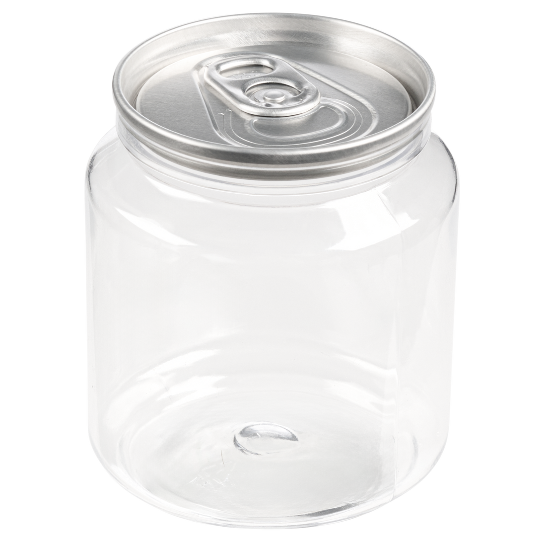 6 OZ Clear Skinny PET Cans With Lid of Your Choice