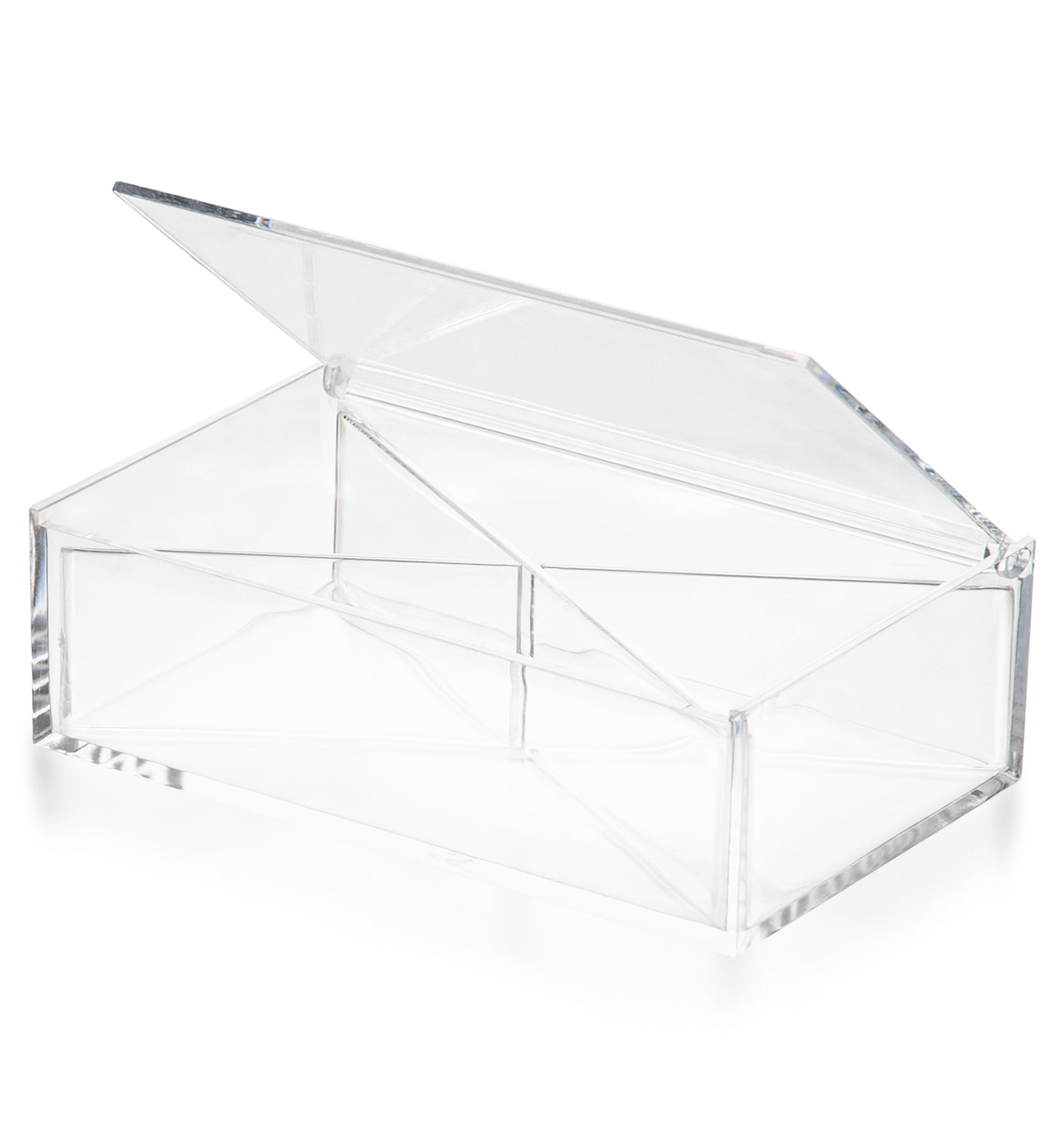 Clear Acrylic Boxes 6.3''X3.94''X1.97'' 2 Pack