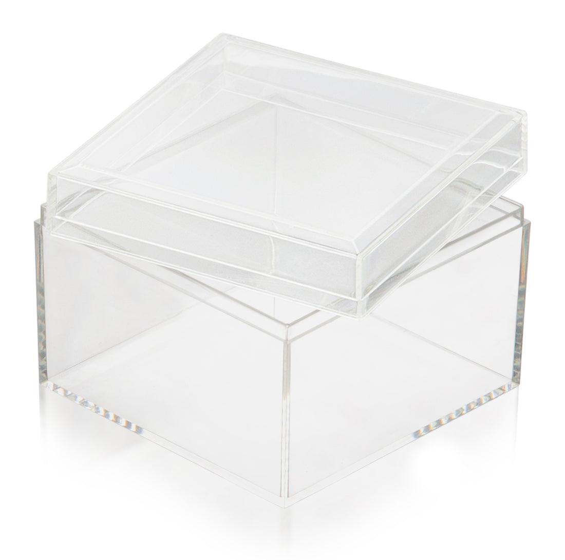 Clear Acrylic Boxes with Lid  3.15x3.15x2.375 Inches  pack of 8  Storage Box, Gift Box and Treat Box. Lucite Cube Display Boxes with Lid