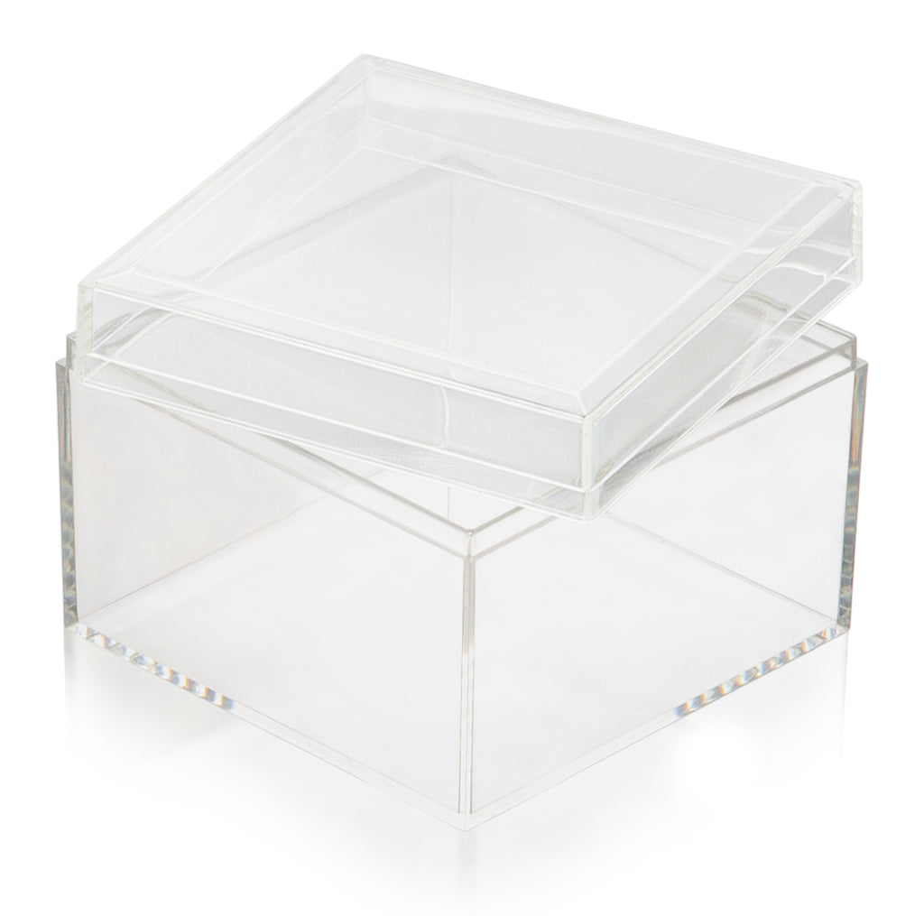 Clear Acrylic Boxes with Lid  3.15x3.15x2.375 Inches  pack of 8  Storage Box, Gift Box and Treat Box. Lucite Cube Display Boxes with Lid
