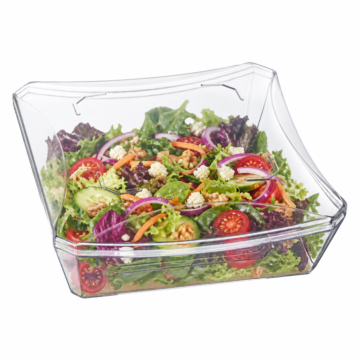Clear Acrylic Salad & Display Bowl 6.96 x 6.96 x 2.44 Inches (Pack of 12)