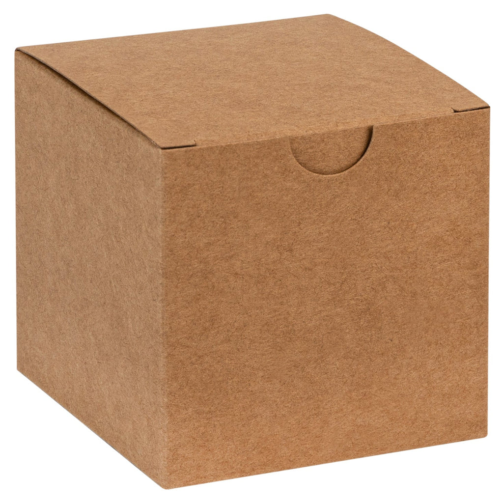 Cube Kraft Gift Tuck Top Boxes 18 Pack 3X3X3