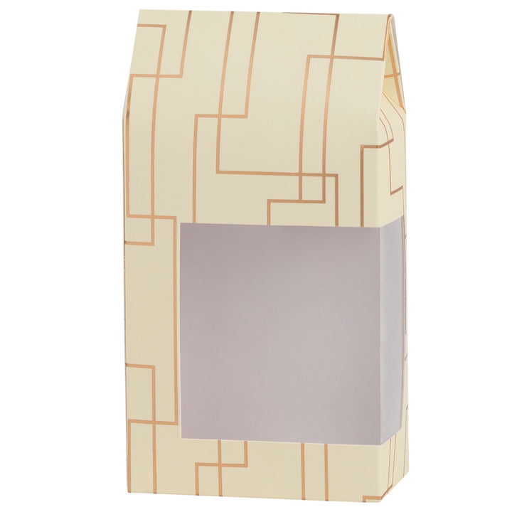 Cream 6.75X3.5X2 Gift Boxes 8 Pack Tall Paper Boxes With Window