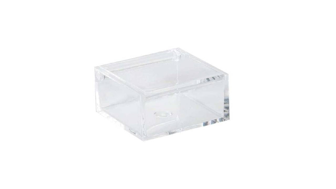 Clear Acrylic Boxes 3.94"X3.94"X2.36" 2 Pack