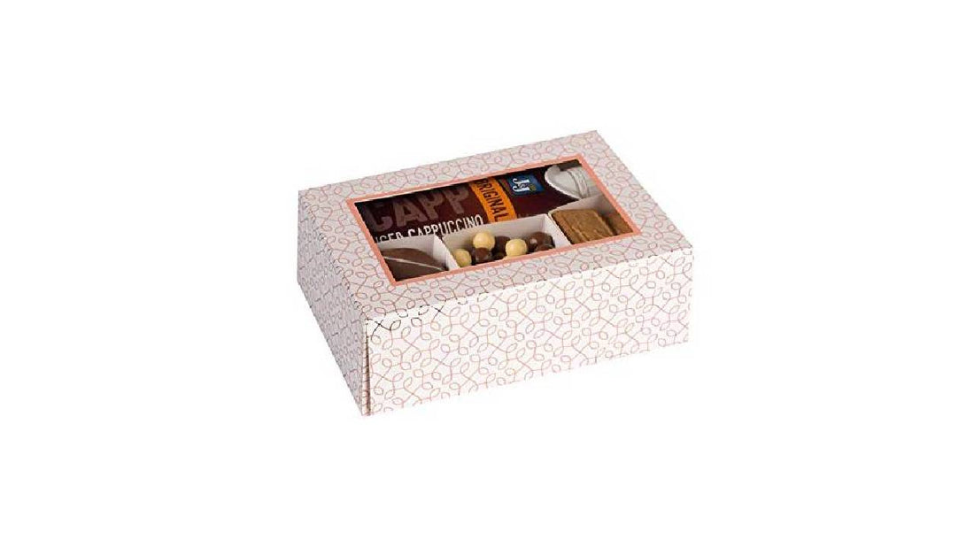 Window Box With Six Sections 7"X5"X2.5" Rose Gold 6 Pack