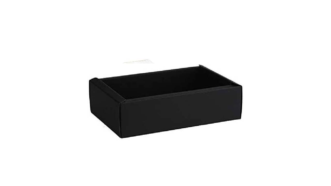 Clear Sleeve Sliding Black Gift Box 6 Pack 7x4.75x2