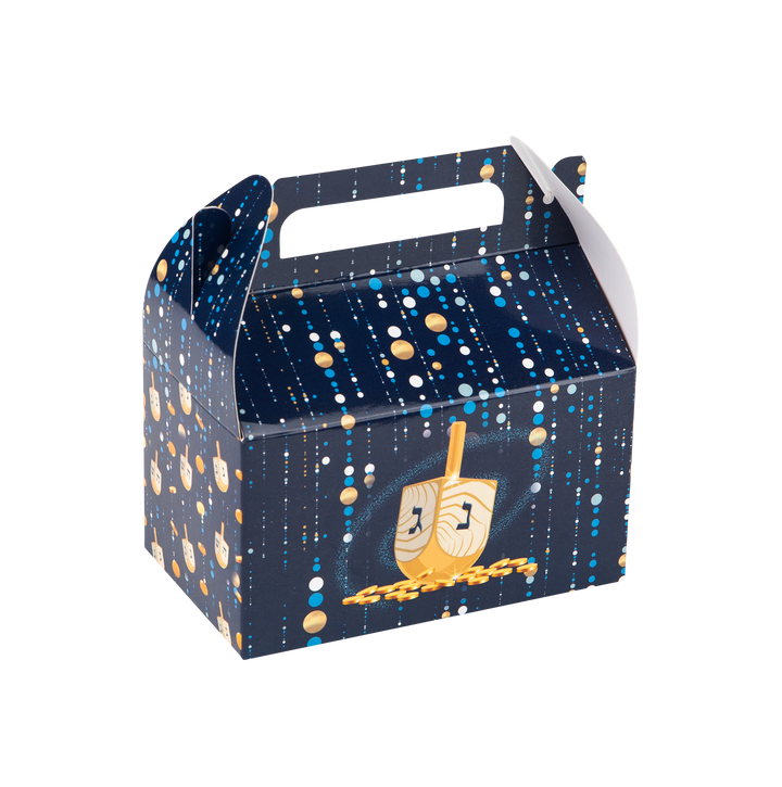 Elegent Chanuka Party Favor Treat Boxes 6.25x3.75x3.5 Inches  10 Pack