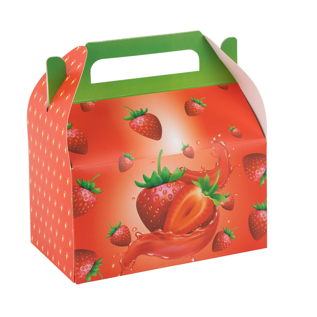 Strawberry Paper Treat Box Ð Birthday, Baby Shower and Holiday Party Dcor  6.25x3.75x3.5 Inches  10 Pack
