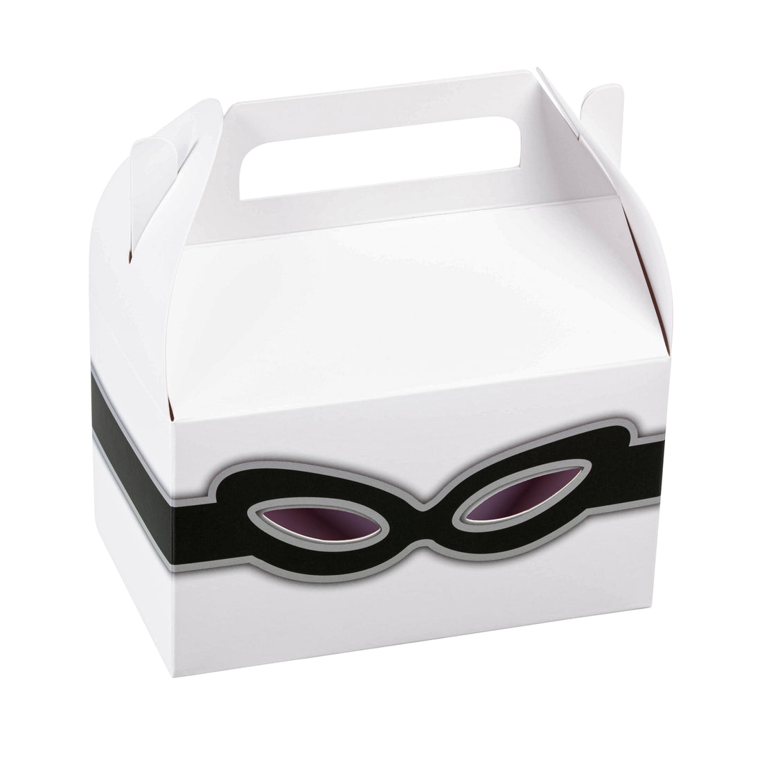Purim Mask super hero with Clear window Treat Box 10 pack