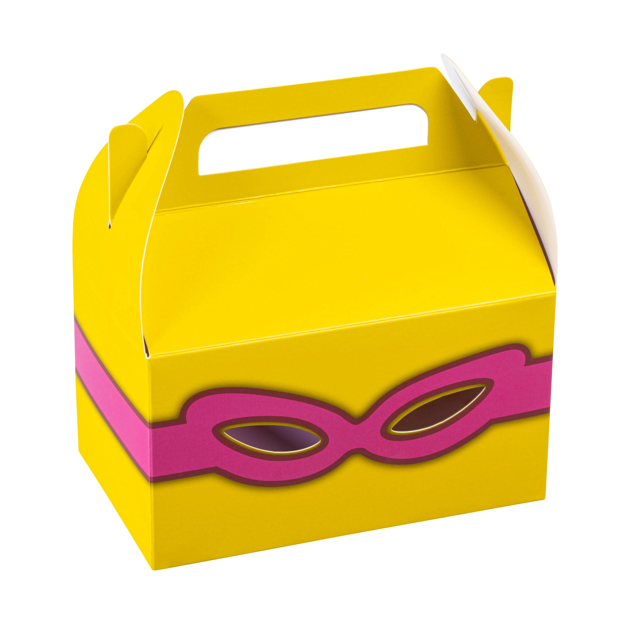 Purim Mask super hero with Clear window Treat Box 10 pack