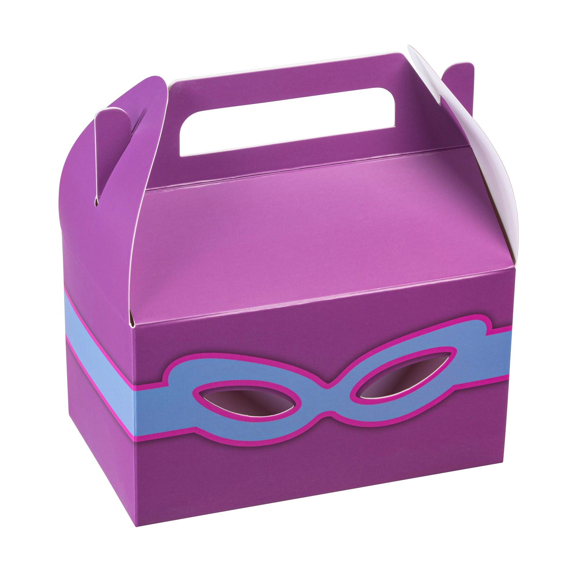 Purim Mask super hero with Clear window Treat Box 10 pack