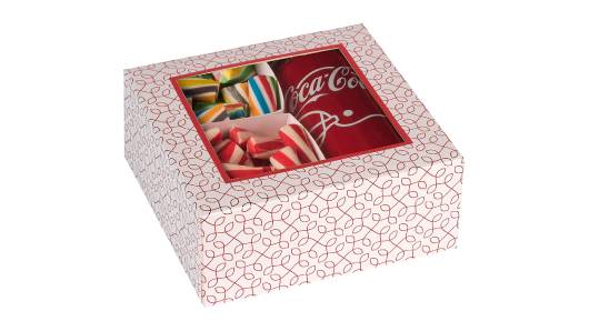 Window Box With Four Sections Red 6 Pack