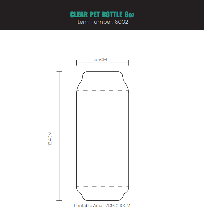 Clear Beverage Can 8 oz (200 pack)