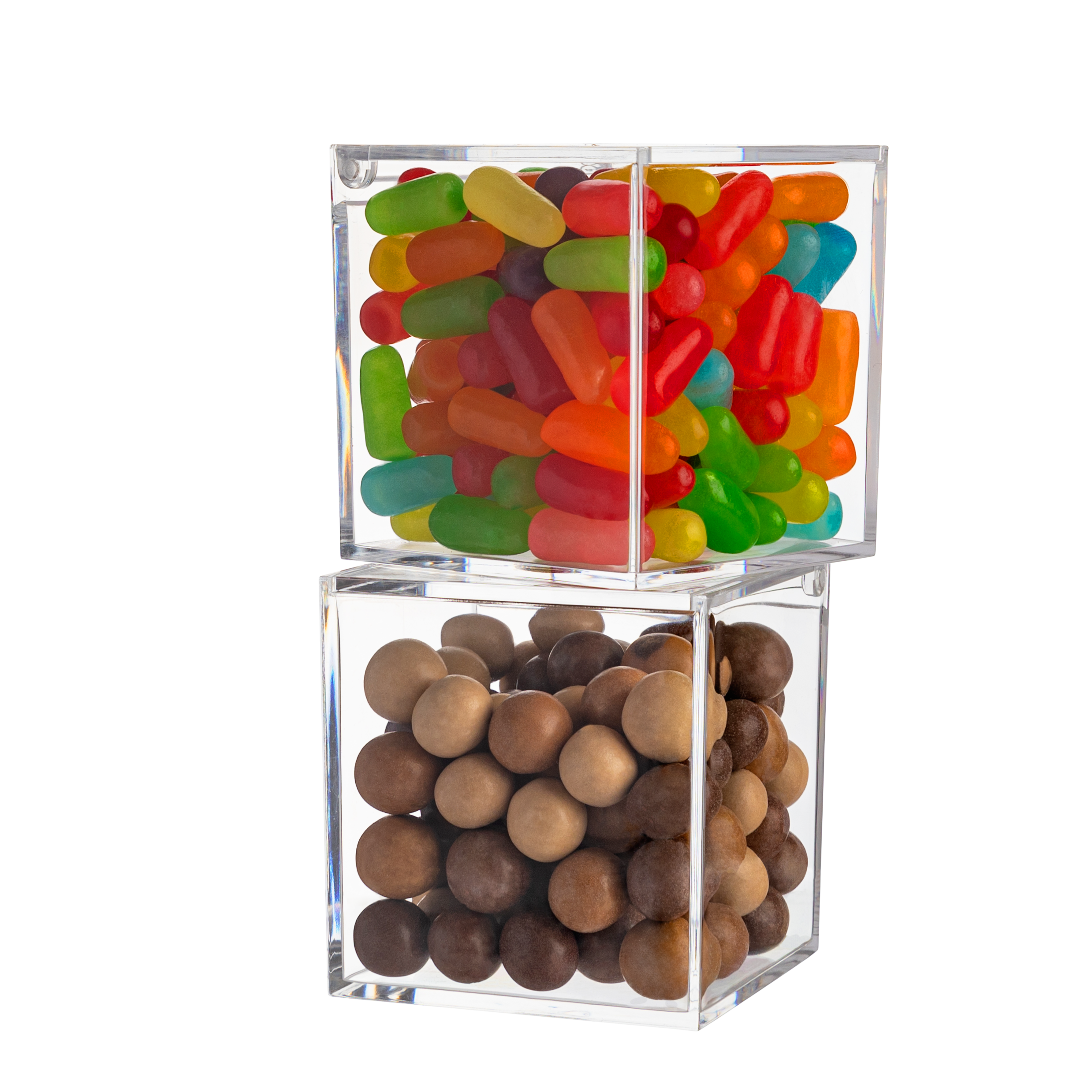 Lucite box with hinged lid