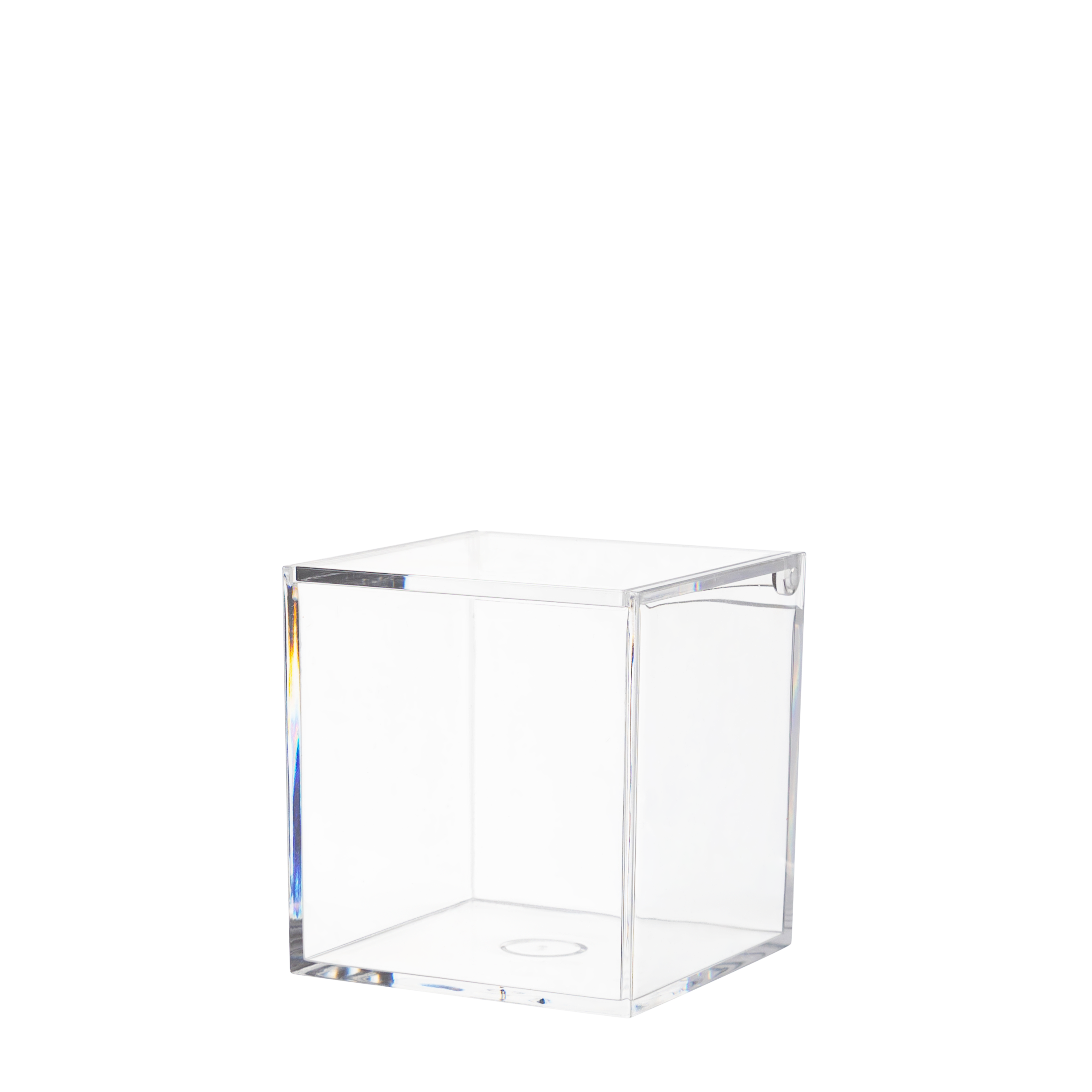 Lucite box with hinged lid