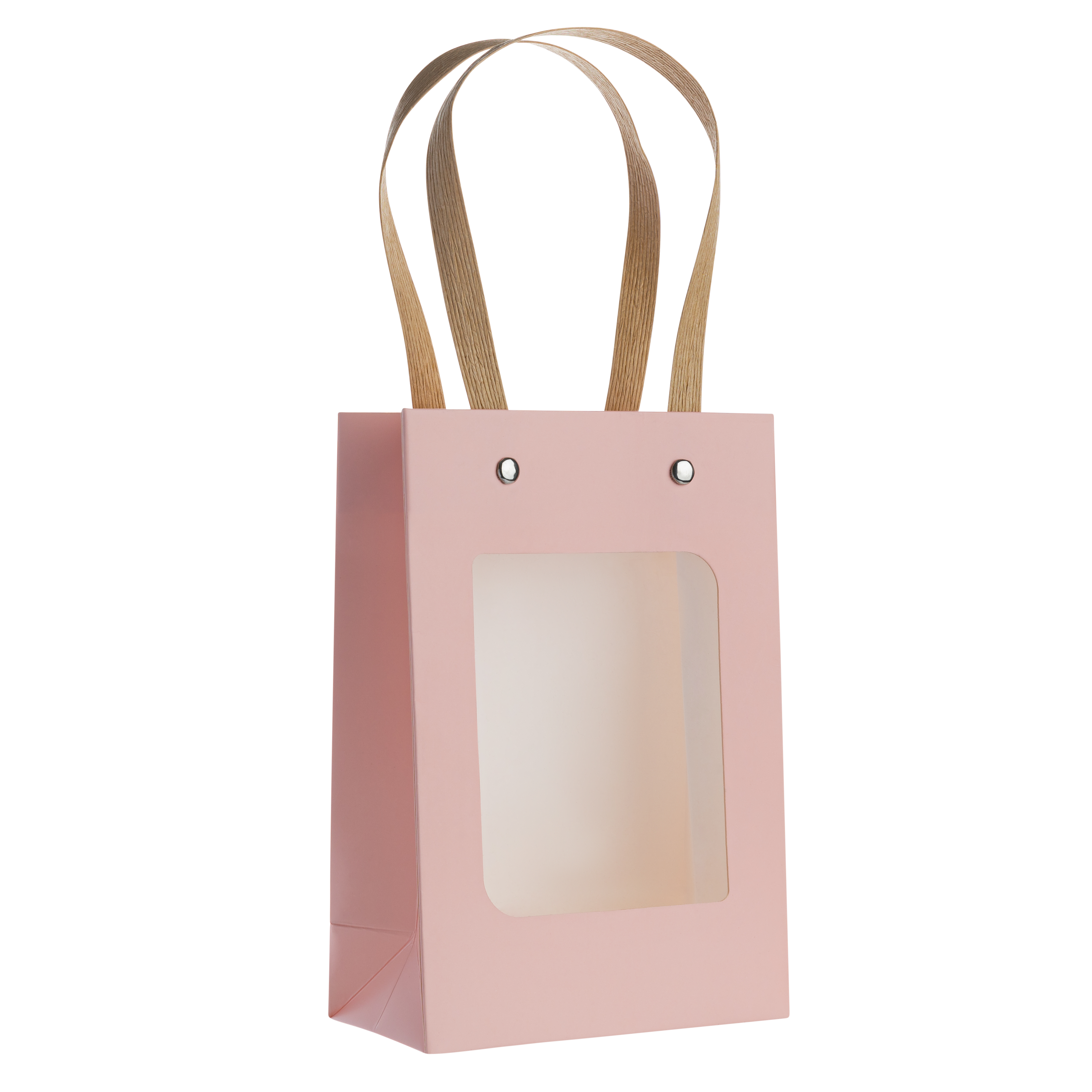 kraft paper gift bag with window