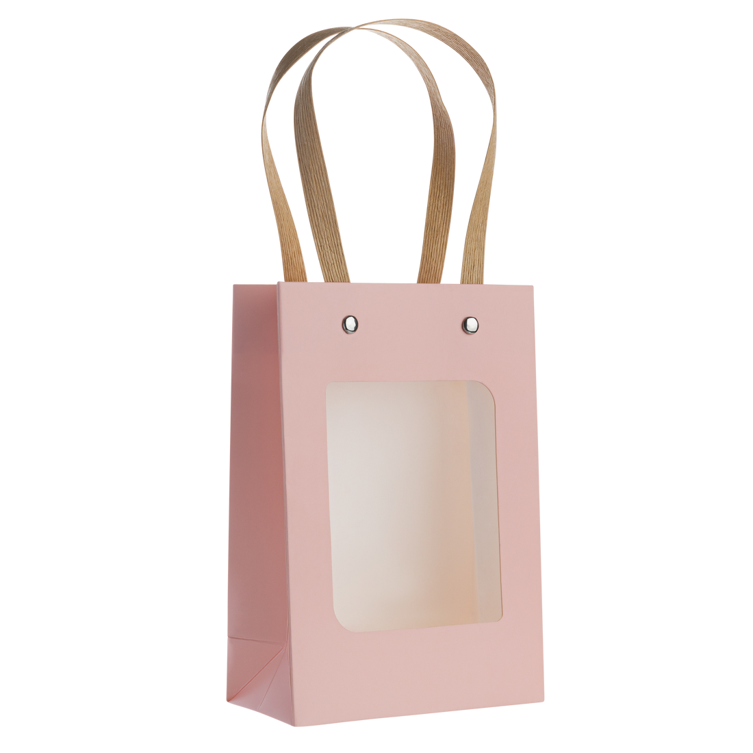kraft paper gift bag with window
